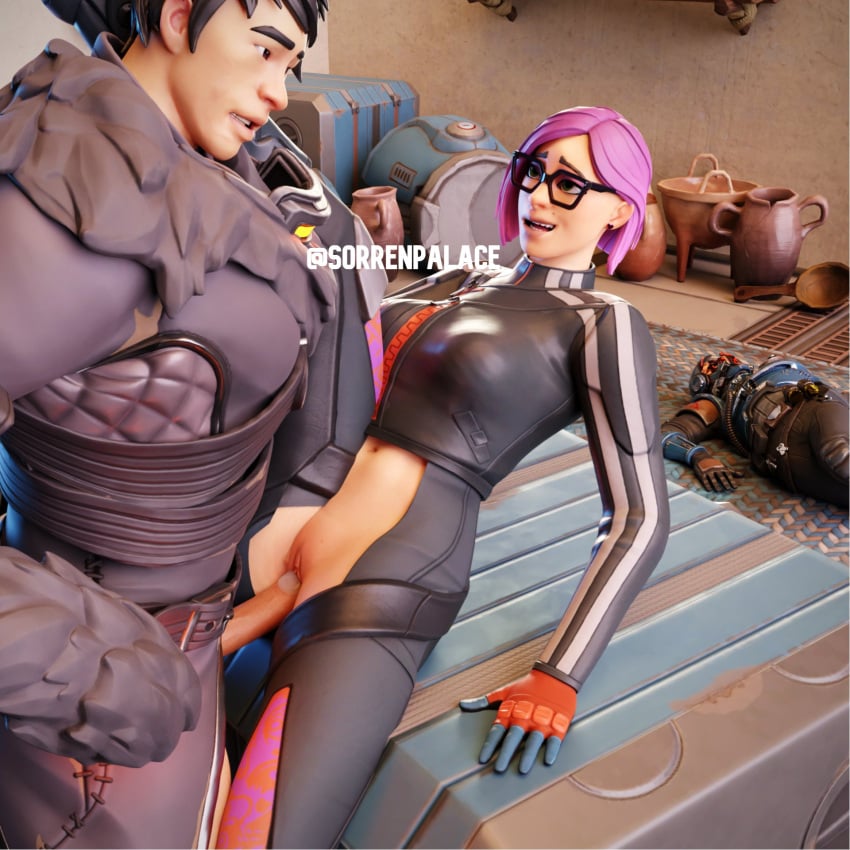 3d blender clothed_sex fortnite fortnite:_battle_royale glasses leg_grab leg_up looking_at_partner looking_pleasured lynx_(fortnite) male/female missionary_position penis_in_pussy smiling_at_partner sorrenpalace vaginal_penetration visitor_(fortnite) zenith_(fortnite)