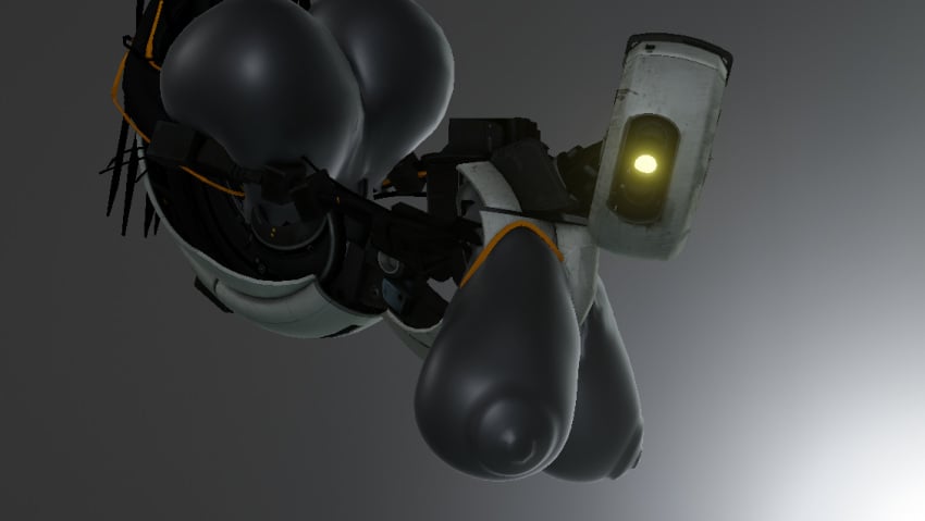 1_eye 1girls 3d 3d_(artwork) android ass b3d_games big_ass big_breasts breasts bubble_butt glados glados_(central_core) hanging_breasts huge_ass huge_breasts latex_skin limbless no_arms no_legs portal_(series) robot robot_girl robotic self_upload solo solo_female