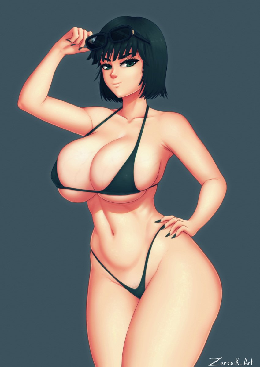 1girls belly belly_button big_boobs big_breasts bikini boobs breast_hold breast_press breasts cleavage clothing curvy curvy_female curvy_figure dark_green_hair dark_hair eyelashes eyewear_on_head female female_focus female_only female_pubic_hair front_view fubuki_(one-punch_man) green_eyes green_hair hand_on_hip hand_on_waist hips large_breasts legs legs_together light-skinned_female light_skin lips long_fingernails looking_at_viewer medium_hair midriff nail_polish nails one-punch_man painted_fingernails painted_nails plump posing pubic_hair revealing_clothes shiny_skin short_hair skimpy_clothes slim slim_waist smile smiling smiling_at_viewer smirk solo solo_female solo_focus string_bikini sunglasses sunglasses_on_head thick thick_hips thick_legs thick_thighs thighs tits toned toned_body toned_female toned_stomach veins veiny_breasts voluptuous waist wide_hips zerock69