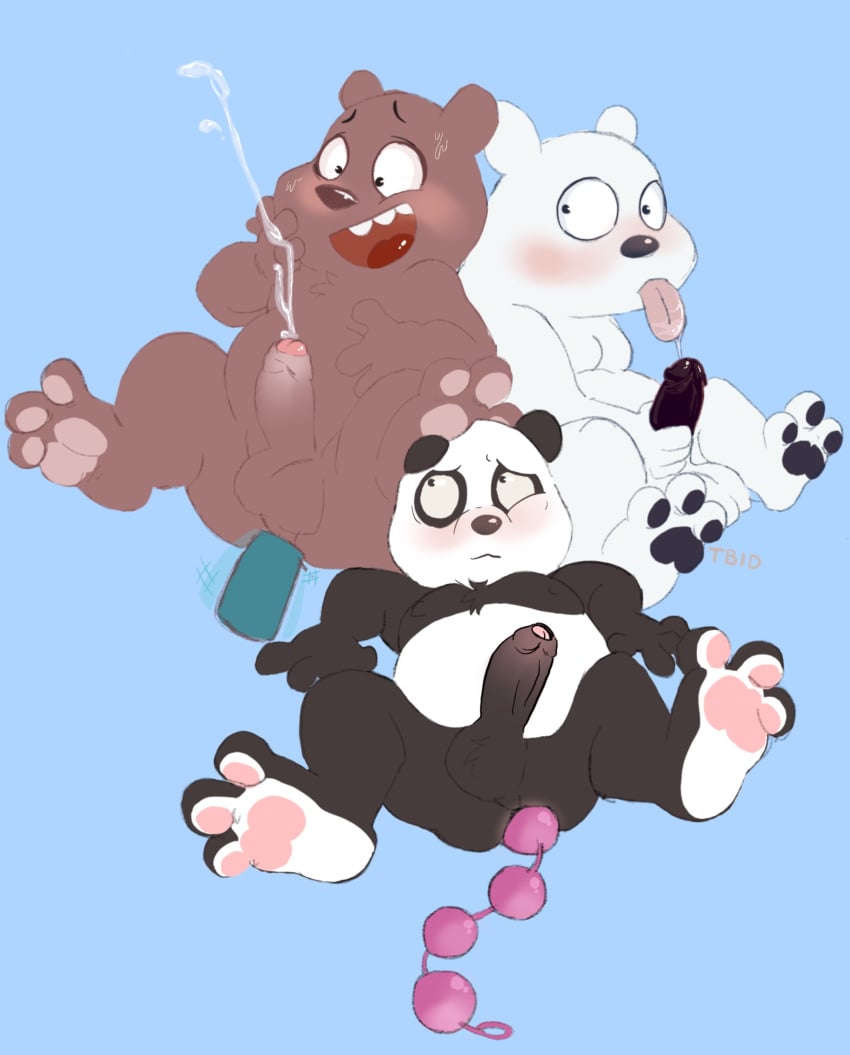 anal anal_beads anal_masturbation anal_sex balls bear black_fur brown_fur cartoon_network celestial fur grizzly_(wbb) grizzly_bear humanoid_penis ice_bear male male_only mammal masturbation panda panda_(wbb) penetration penis polar_bear sex_toy we_bare_bears white_fur