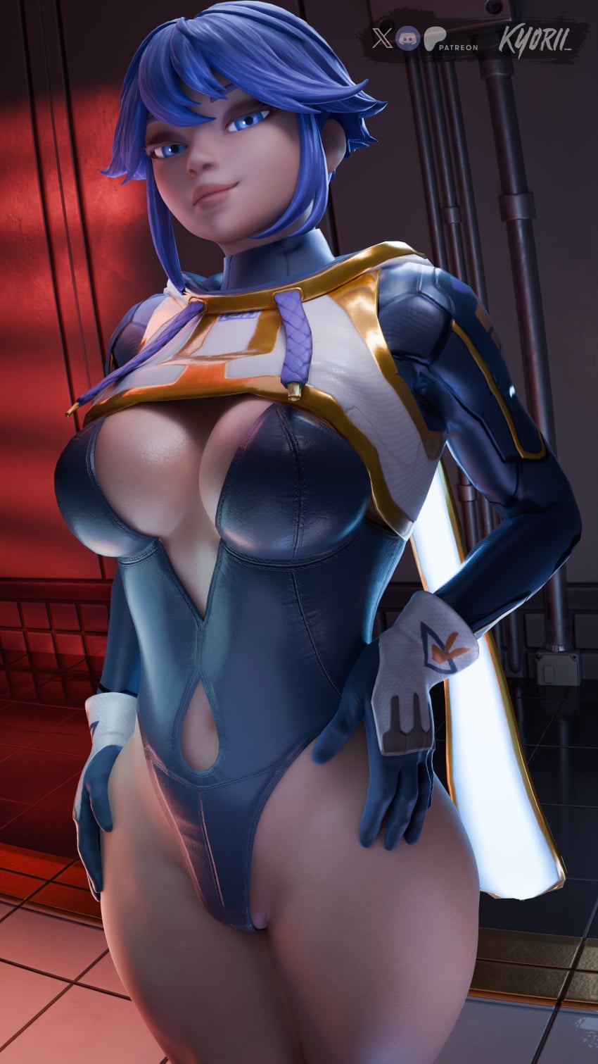 1girls 3d 3d_model 3d_render belly_button big_breasts boobs breasts bunnii_o'hare_(fortnite) cleavage female female_only female_torso fortnite fortnite:_battle_royale hips inner_boob ky0rii kyorii looking_at_viewer pussy_bulge revealing_clothes sexy sexy_body sexy_female short_hair thick_thighs thighs tits wide_hips