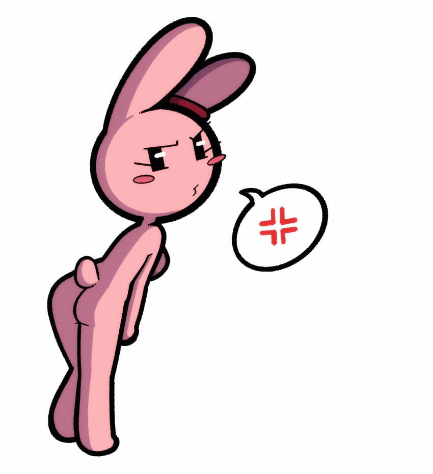 angry anthro ass bunny_maloney candy_bunny furry looking_at_viewer rabbit rabbit_ears rabbit_girl rabbit_tail tagme thehenwithatie