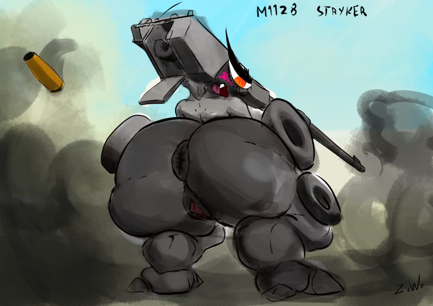 anus ashamed big_ass big_girl cute desert embarrassed_female huge_anus huge_ass machine macro monster_girl pussy sand showing_ass squatting tank_girl zzwz