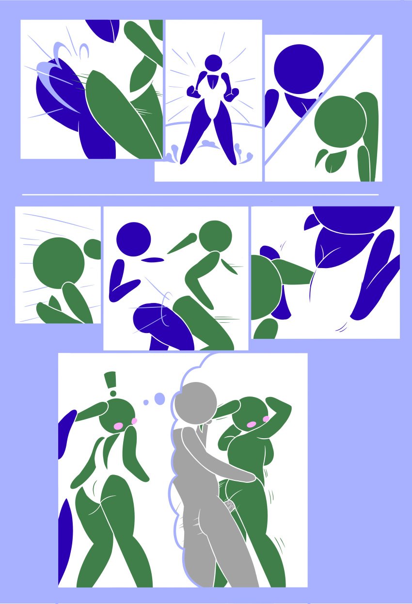 blue_(harvestman) comic_page digital_drawing_(artwork) digital_media_(artwork) green_(harvestman) harvestman_here parody pictogirls_(harvestman) pictogram stick_figure stickman straight wrestling yuri