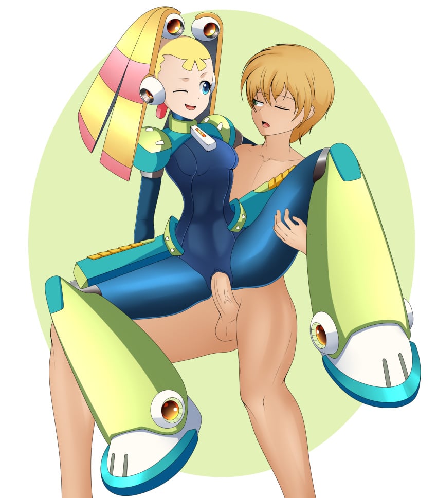 1boy 1girls female lluanhyperzero male mega_man mega_man_x mega_man_x_dive oc original_character pallette reverse_cowgirl_position sex tagme vaginal_penetration