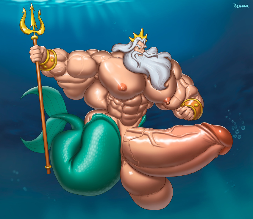 1boy abs balls ballsack bara beard biceps bodybuilder daddy daddy_kink disney erection facial_hair foreskin humanoid humanoid_penis hyper hyper_balls hyper_genitalia hyper_muscles hyper_penis hyper_testicles intact king king_triton long_hair_male male male_nipples male_only merfolk mermaid_tail merman muscle muscles muscular_arms muscular_ass muscular_back muscular_male pecs penis regnar retracted_foreskin scrotum shaved_crotch solo testicles the_little_mermaid triton uncut underwater veins veiny_penis white_hair