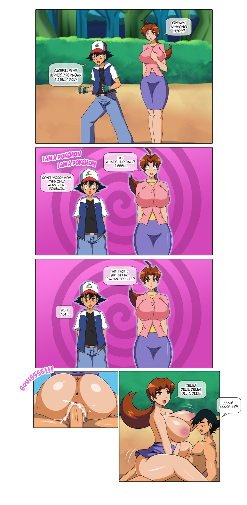 ash_ketchum delia_ketchum_(pokemon) dlobo777 female incest male mother mother_and_son penis pokemon satoshi_(pokemon) son