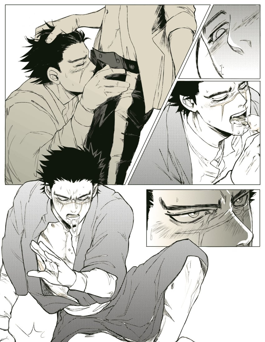 golden_kamuy male_only ogata_hyakunosuke oral sugimoto_saichi yaoi