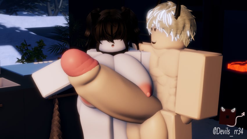 1boy 1girls 3d artist_self-insert belly_bulge big_breasts big_penis devils_rr34 female hyper_penis male roblox robloxian self_upload stomach_bulge tagme