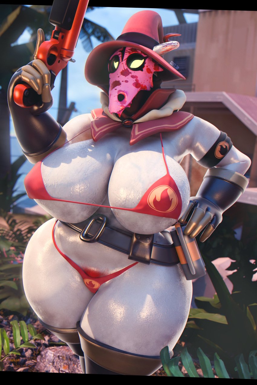 3d 3d_(artwork) ass big_ass big_breasts big_thighs bikini breasts coel3d female female_only fempyro gigantic_ass gigantic_breasts gigantic_thighs hairy_pussy huge_ass huge_breasts huge_thighs mask masked masked_female pyro_(team_fortress_2) solo sweat sweatdrop sweating tagme team_fortress_2 thick_hips thick_thighs thighs