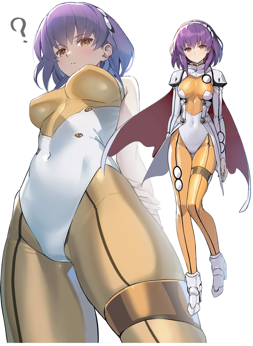 1girls bodysuit breasts female from_below full_body high_heels lambda_(langrisser) langrisser langrisser_v leotard light-skinned_female light_skin medium_breasts midriff multiple_views purple_hair short_hair siino skin_tight sleeveless solo thigh_gap thighlet thighs tight_clothing toned toned_female underboob yellow_eyes