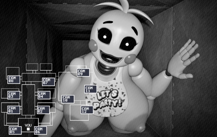 3d 3d_(artwork) animatronic big_ass big_breasts big_nipples chica_(fnaf) female_only five_nights_at_freddy's five_nights_at_freddy's_2 fnaf fnaf2 furry sfm toy_chica_(fnaf)