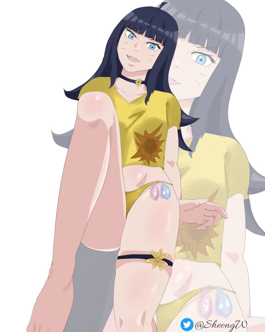 1girls black_hair blue_eyes boruto boruto:_naruto_next_generations boruto:_two_blue_vortex condom female female_only human legs naruto naruto_(series) sheong_wong solo uzumaki uzumaki_himawari