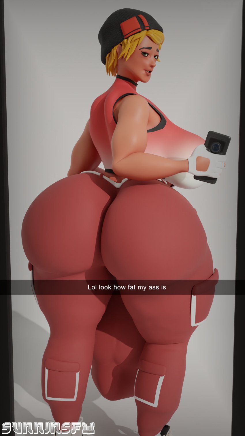 3d balls big_ass big_penis clothed fully_clothed futa_only futanari huge_ass huge_cock phone picture_taking snapchat_sexting solo sunninsfw sunny_(sunninsfw) yellow_hair