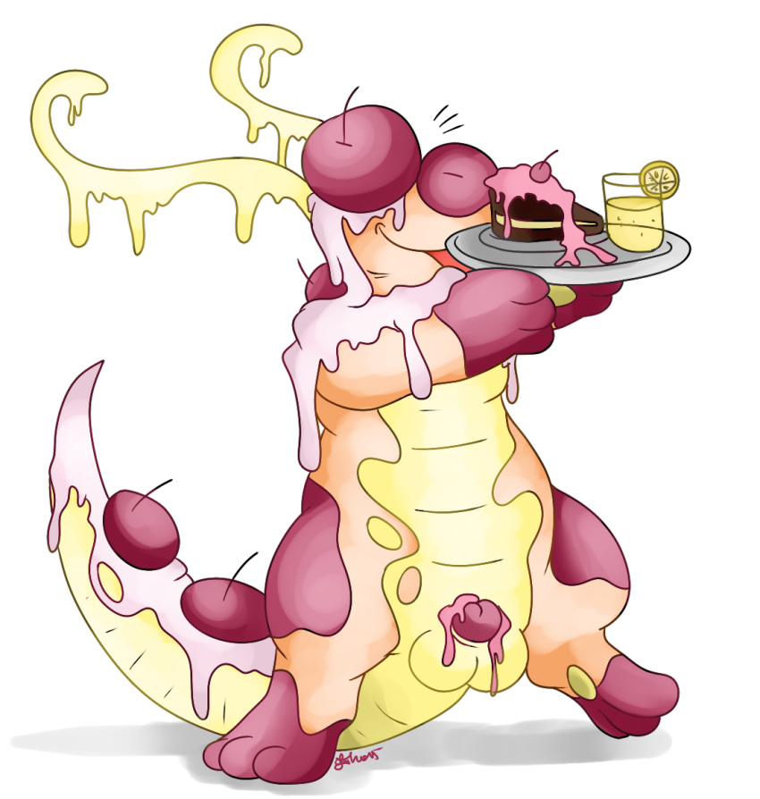 anthro cake dragonite food fusion lemonade nelsonnoir penis pokemon pokemon_(species) pokemon_rgby pokemon_xy scalie slurpuff