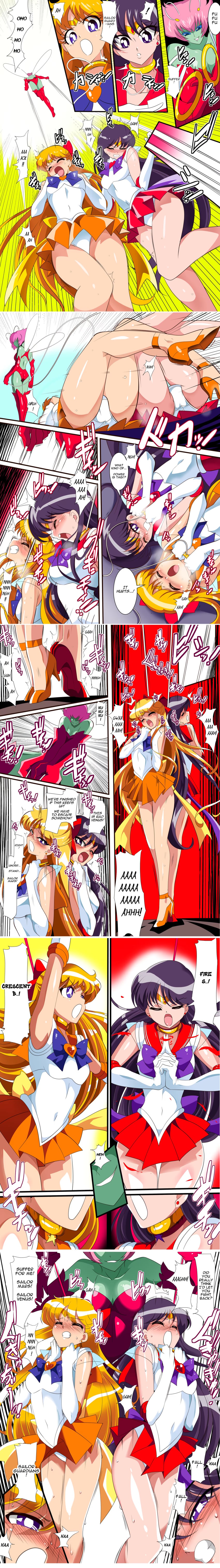 3girls about_to_be_raped ass bishoujo_senshi_sailor_moon comic english_text fuck_me_boots high_heel_boots high_heels monster_girl sailor_mars sailor_venus warabimochi