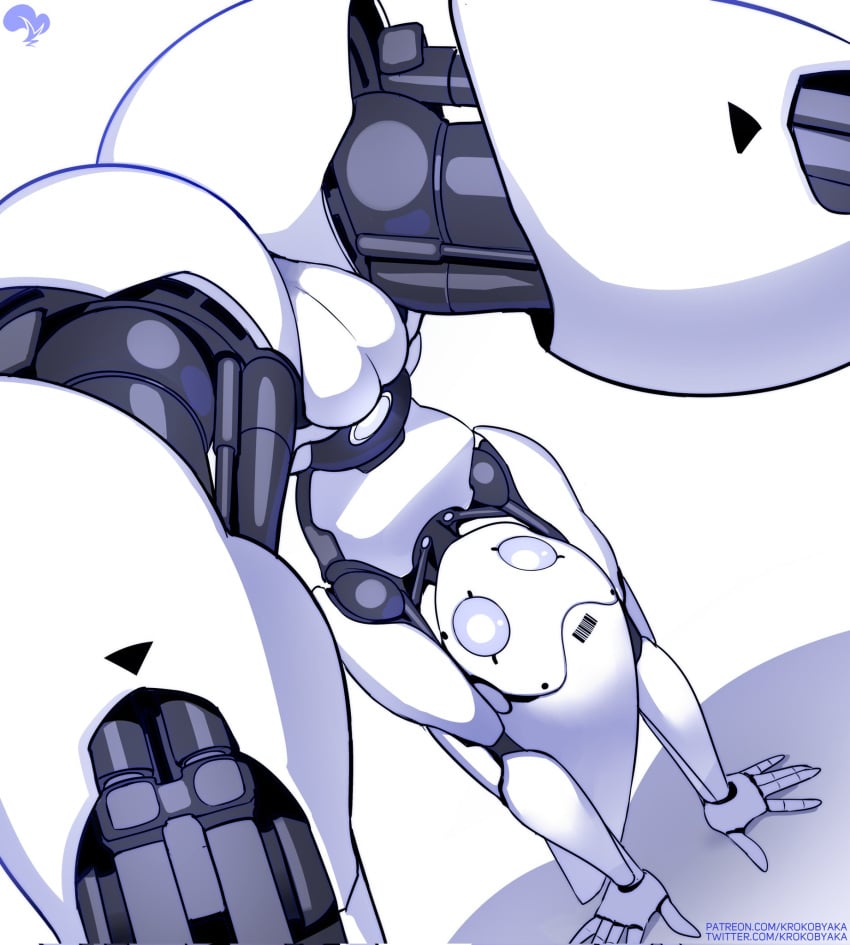 1girls 2022 anthro ass big_ass big_butt bubble_ass bubble_butt butt disney drossel_von_flugel female female_focus female_only fireball_(series) krokobyaka mouthless pussy robot robot_girl thick_thighs thighs vagina white_body white_skin