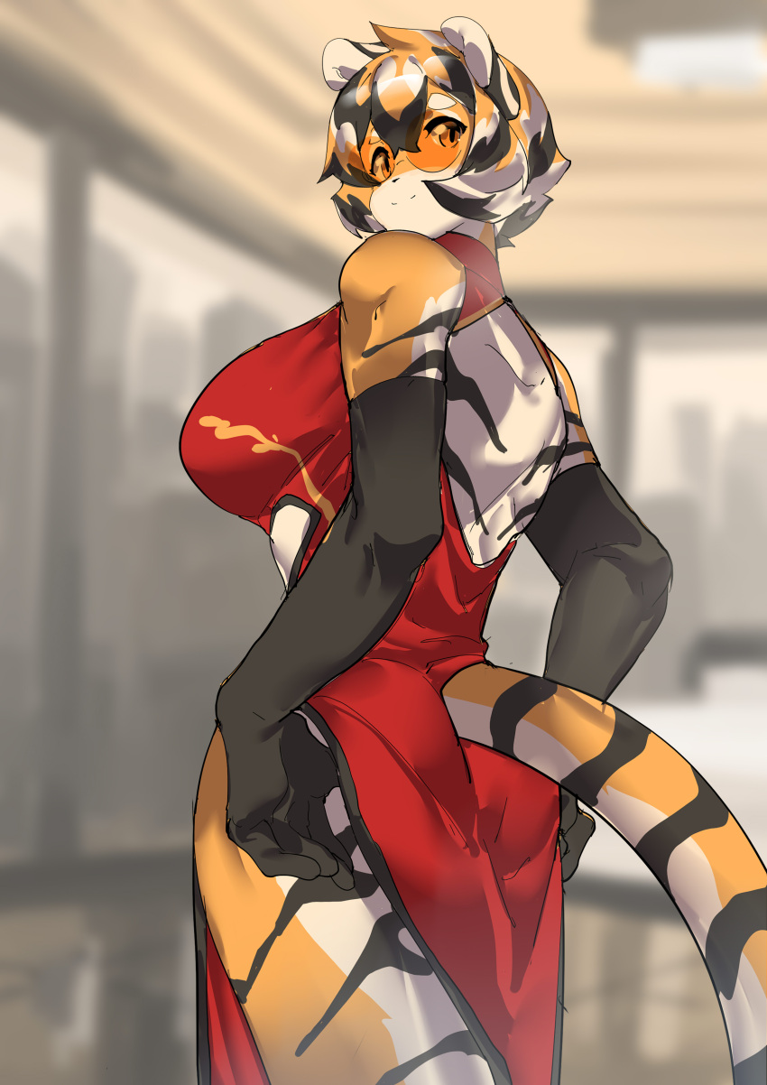 1girls anthro arknights aspirindabaitu big_breasts breasts female furry mx99926 orange-tinted_eyewear solo solo_female sunglasses tagme tiger tiger_girl tinted_eyewear waai_fu_(arknights)