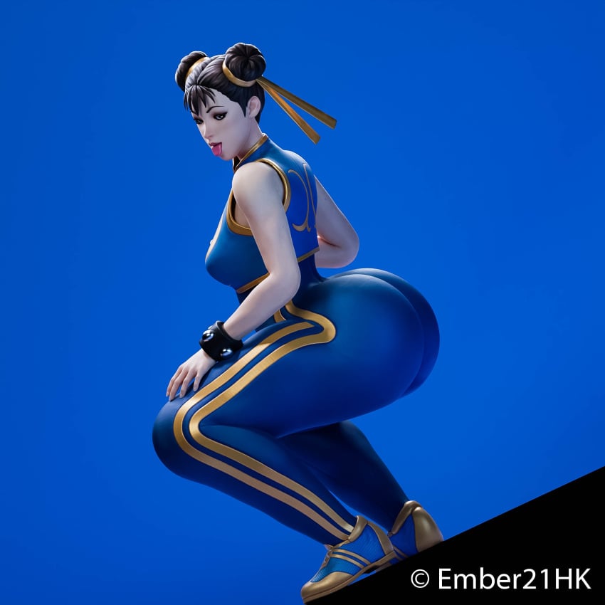 1girls 3d 3d_(artwork) ass_focus big_ass big_butt blender bubble_butt capcom chun-li chun-li_(fortnite) crouching_female ember21hk female female_focus female_only fortnite huge_ass shaking_ass solo street_fighter thick_ass thick_thighs tight_clothing tongue_out twerking x_redeyes