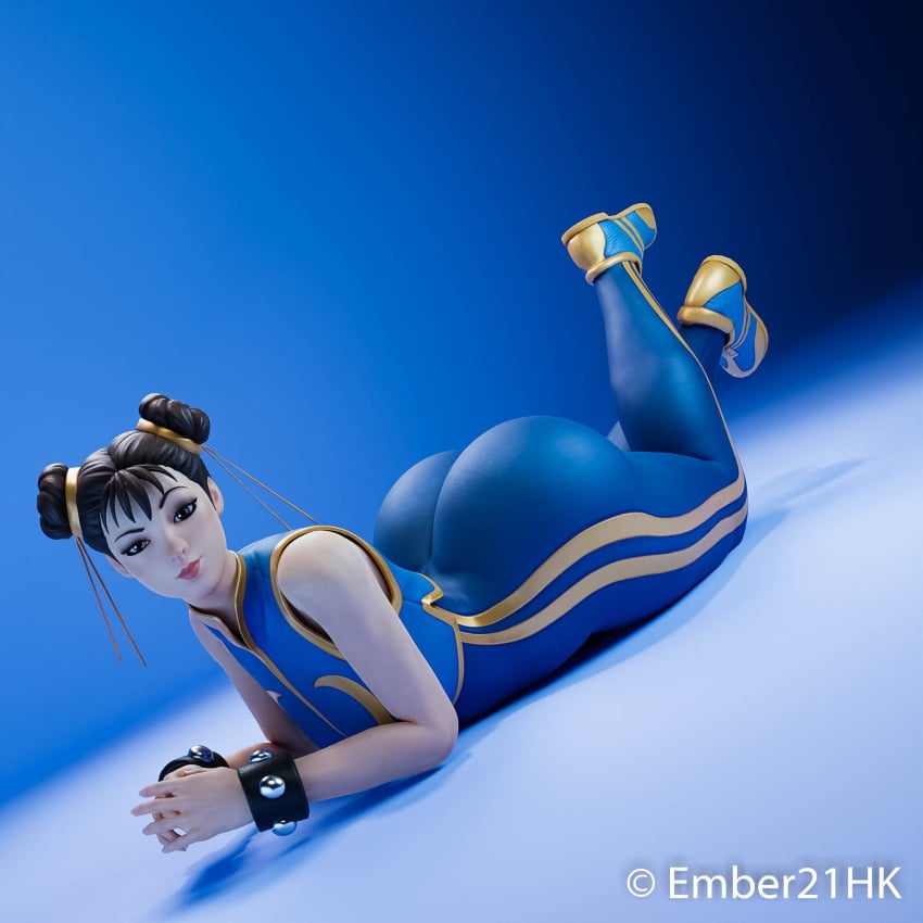 1girls 3d 3d_(artwork) ass_focus big_ass big_butt blender bubble_butt capcom chun-li chun-li_(fortnite) ember21hk female female_focus female_only fortnite huge_ass laying_down laying_on_ground laying_on_stomach solo street_fighter thick_ass thick_thighs tight_clothing x_redeyes