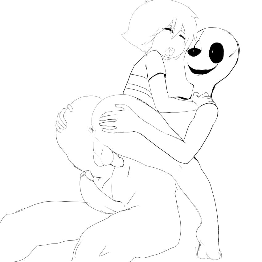 2boys 2d big_butt bubble_butt feet femboy frisk gaster gay human humanoid male male_only penis_size_difference rifray round_ass sex spread_anus tagme undertale undertale_(series) yaoi