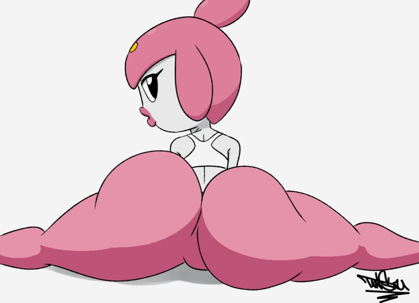 1girls animated ass ass_shake big_ass big_lips black_eyes bubble_butt clothing crop_top fat_ass female female_only huge_ass lipstick looking_at_viewer looking_back medicham nintendo pink_lips pink_lipstick pokémon_(species) pokemon pokethot's simple_background solo solo_female splits tansau thick_lips thick_thighs twerking yoga_pants