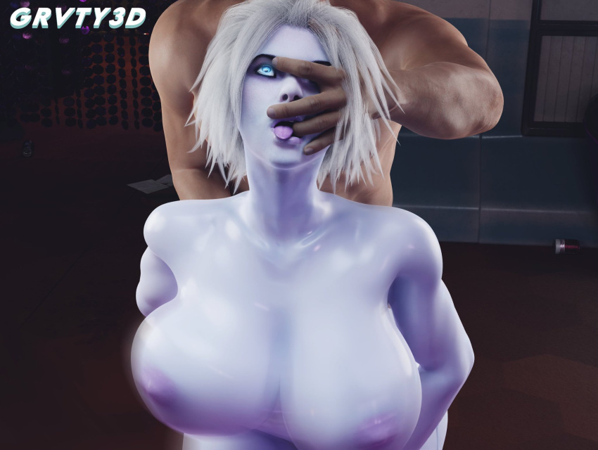 1boy 1girls 3d alien alien_girl areolae athletic_female awoken blue_body blue_eyes blue_skin breast_shake bungie destiny_(game) finger_in_mouth fucked_silly grvty3d hand_in_mouth huge_breasts human human_is_better human_penetrating interspecies light-skinned_female light-skinned_male light_skin looking_up mara_sov rough_sex swaying_breasts tongue_out white_penis white_skin