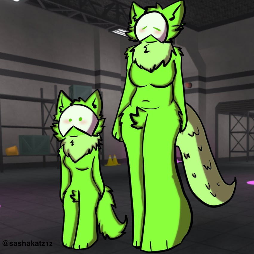 furry furry_only green_fur kaiju_paradise roblox roblox_game sashakatz12 self_upload slime_hound_(kaiju_paradise) slime_pup_(kaiju_paradise) tagme