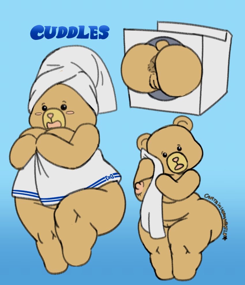 1girls adult_swim animate_inanimate anthro anus appliance areola ass barely_covered beady_eyes bear big_ass big_breasts big_butt black_eyes blue_background blush breasts brown_body brown_fur cap.hornybotellie49 captainhornybotld cartoon_network covering covering_self cuddles_(robot_chicken) doll embarrassed featureless_feet featureless_hands female female_only fur furry furry_only genitals hi_res huge_butt living_doll living_plushie living_toy looking_at_viewer nipples nude pink_areola pink_nipples pink_nose pinup plushie pussy robot_chicken rule_63 short_stack shortstack simple_background slightly_chubby solo stuck stuck_in_object stuck_in_washing_machine stuffed_animal stuffed_bear stuffed_toy tail text thick_thighs through_wall towel towel_on_head towel_only vagina washing_machine wide_hips