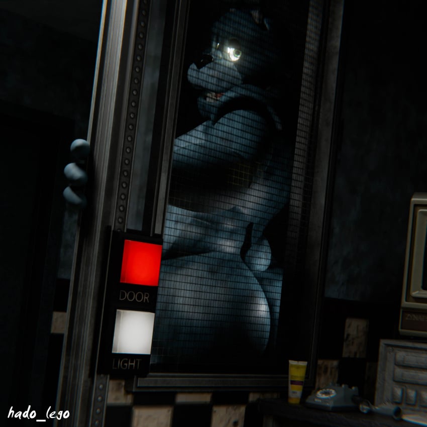 1boy animatronic anthro ass bonnie_(fnaf) butt five_nights_at_freddy's fnaf gay green_eyes inviting looking_back male male_only nude presenting presenting_ass presenting_butt rabbit robot scottgames solo solo_focus tail z_ado