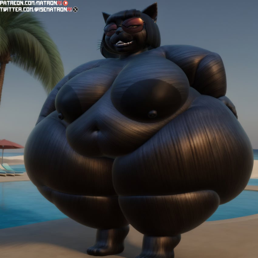 4k ai_generated anthro areolae bbw belly belly_button big_ass big_belly big_butt cat_humanoid fat feline female female_only gigantic_belly highres huge_ass huge_hips huge_thighs jasmine_boyd_(tvc) large_ass massive_ass massive_thighs matronai_(artist) mature mature_anthro mature_female mature_woman morbidly_obese morbidly_obese_anthro morbidly_obese_female naked naked_female navel nipples nude nude_female obese obese_anthro obese_female overweight patreon patreon_username pinup sagging_breasts solo solo_female solo_focus ssbbw stable_diffusion the_vermander_curse thick_thighs thighs twitter_username video_games wide_hips zed_technician_games