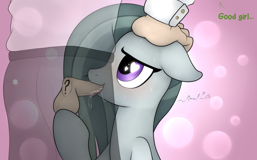 <3_eyes absurd_res blush bodily_fluids datte-before-dawn ears_down earth_pony equid equine fellatio female feral friendship_is_magic furry grey_body grey_hair hair hasbro heart hi_res horse human human_on_feral interspecies male male/female mammal marble_pie_(mlp) my_little_pony offscreen_character oral penile pivoted_ears pony purple_eyes saliva sex signature smile sweat wingding_eyes zoophilia