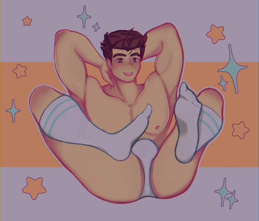 1boy abdl age_game balls bara bubble_butt cute_male gay mexican_male package socks submissive_male