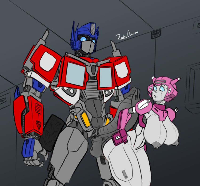 1boy 1girls alien alien_girl ass balls big_ass big_butt big_penis busty elita_one female hand_on_ass large_penis machine male mechanical optimus_prime partially_clothed penis pussy robocream robot robot_girl robot_humanoid sex size_difference sketch thick_thighs transformers