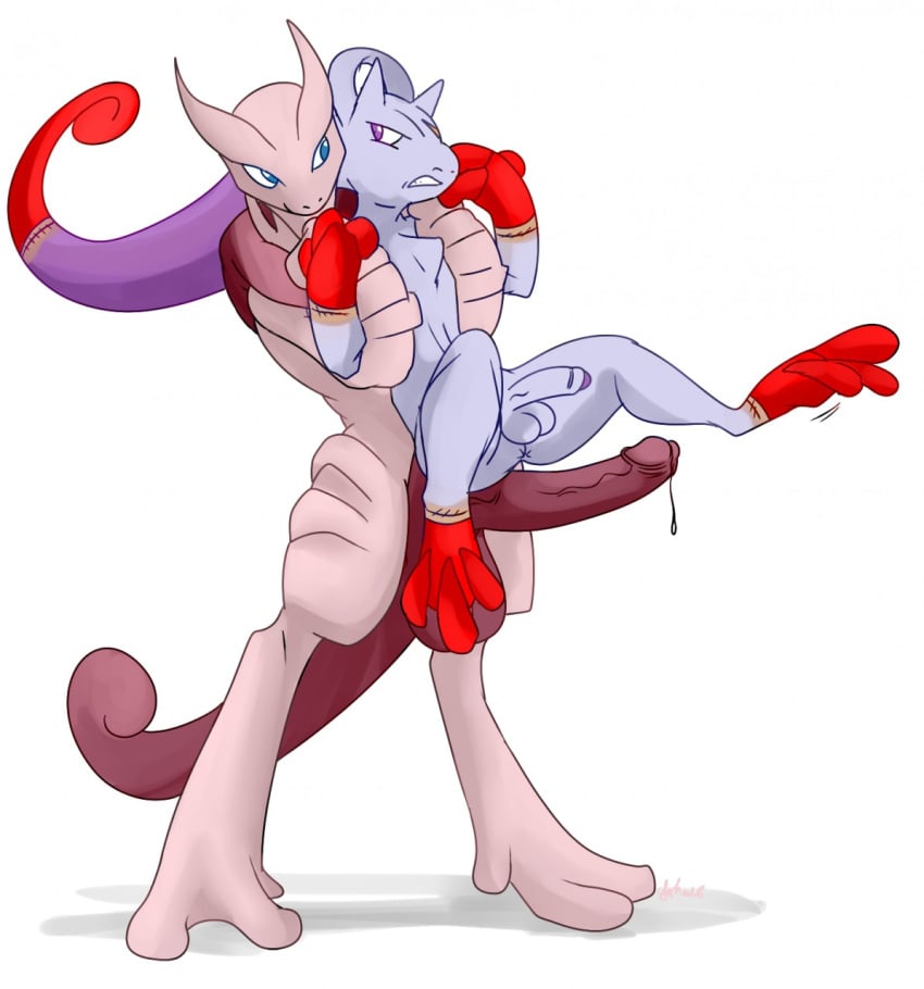 2boys blue_eyes cum gay male_only mega_mewtwo_x mega_mewtwo_y mewtwo nelsonnoir no_humans penis pokemon pokemon_(species) pokemon_rgby pokemon_xy pokephilia purple_eyes yaoi