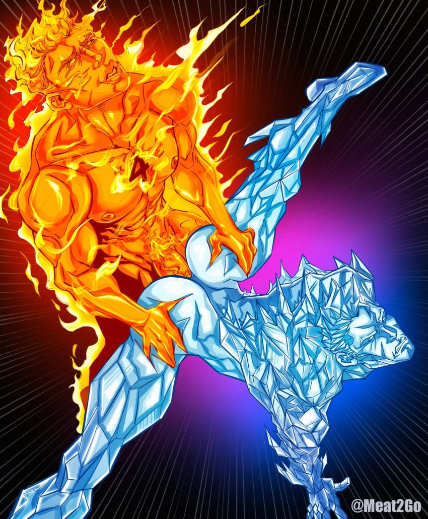 2boys anal anal_sex ass ass_grab ass_hold bobby_drake butt fantastic_four fire gay gay_sex human_torch ice iceman johnny_storm justthemeat/meat2go male male_only marvel marvel_comics muscles muscular muscular_male penis_in_ass spread_legs uncensored veiny_penis x-men yaoi