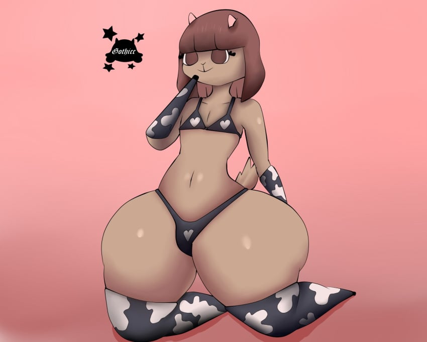 anthro gothicc_(gothicc_komy) gothicc_komy_(artist) no_clothes small_breasts thick_ass thick_thighs thighs