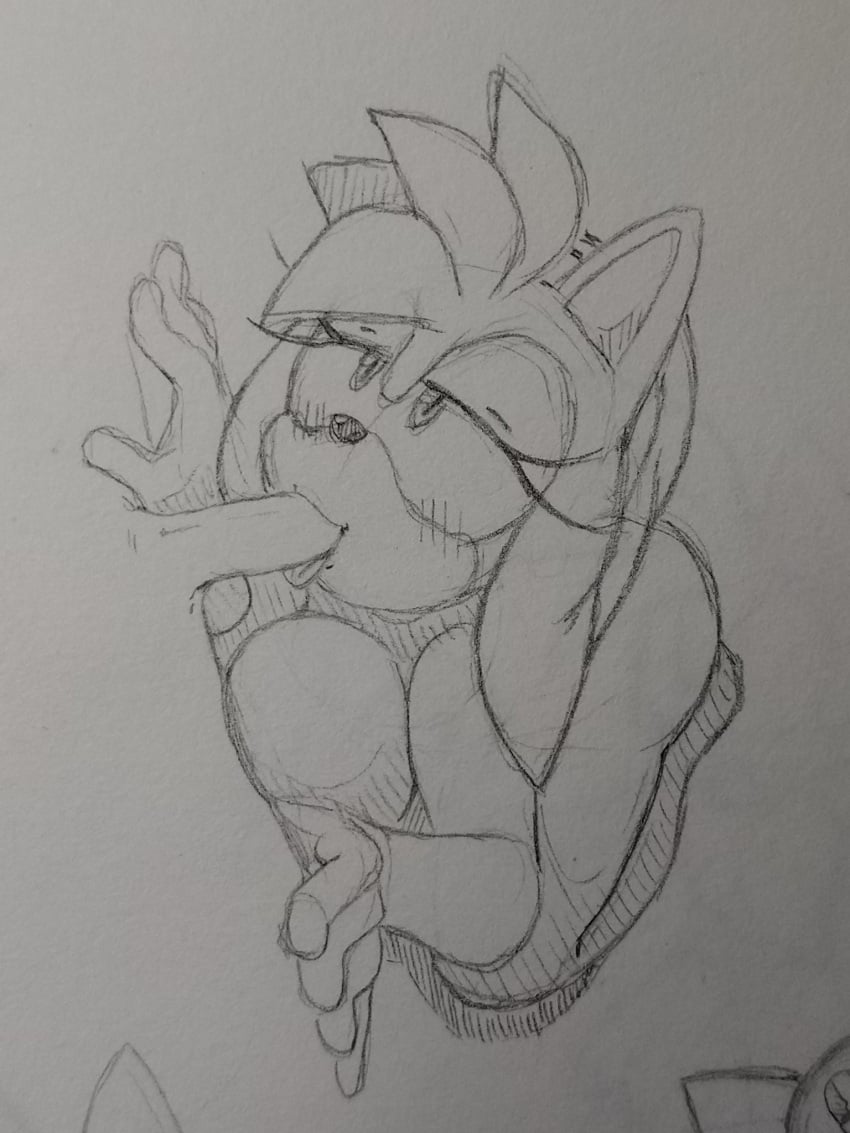 2022 amy_rose anthro big_breasts blowjob breasts eager_blowjob eager_oral eyelashes fellatio fullmetalsketch furry hedgehog long_eyelashes looking_up looking_up_at_partner no_color oral oral_sex paper sketch sonic_(series) sonic_the_hedgehog_(series) tongue tongue_out traditional_art