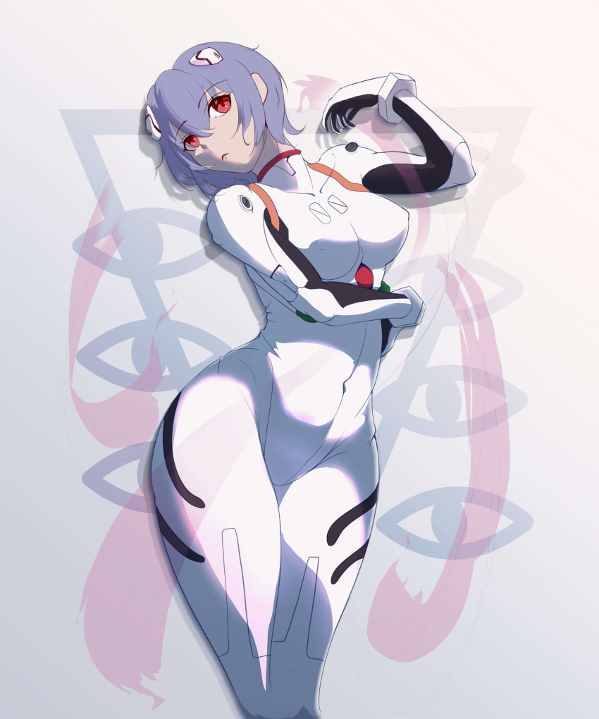 1girls absurd_res artist_request blue_hair bodysuit breasts clothing female hi_res hips hourglass_figure human looking_at_viewer medium_breasts neon_genesis_evangelion nipples pale-skinned_female pale_skin pilot_suit plugsuit red_eyes rei_ayanami seele short_hair skin_tight solo solo_female thick_thighs wide_hips