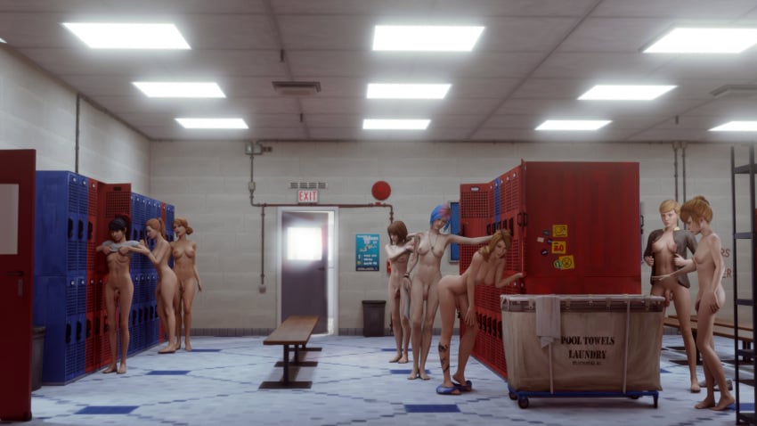 3d 6+futas absurdres areolae balls blender breasts casual changing_clothes chloe_price dickgirl dinoboy555 erect_nipples flaccid futa_only futa_with_futa futanari getting_dressed highres human intersex kate_marsh life_is_strange locker locker_room max_caulfield medium_breasts neckwear nipples nude outerwear pale_skin penis public rachel_amber realistic small_breasts victoria_chase wide_hips wristwear