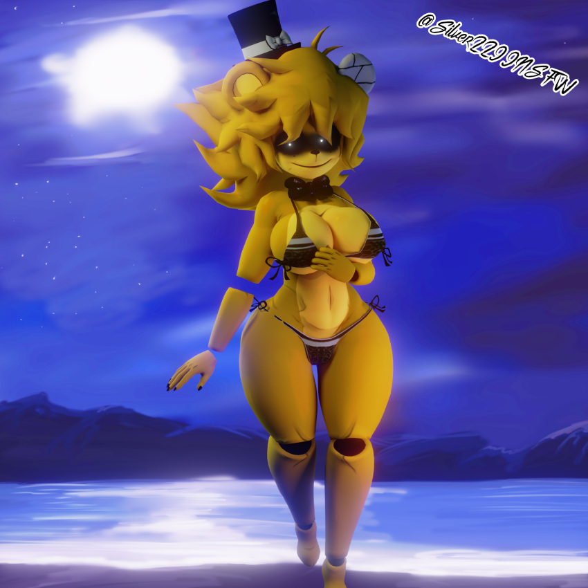 3d cally3d clazzey cryptiacurves fazclaire's_nightclub female five_nights_at_freddy's fnaf freddy_(fnaf) fredina's_nightclub fredina_(cally3d) frenni_(cryptia) frenni_fazclaire golden_freddy golden_freddy_(fnaf) golden_fredina_(cally3d) scottgames side-tie_bikini silver2299 type_0