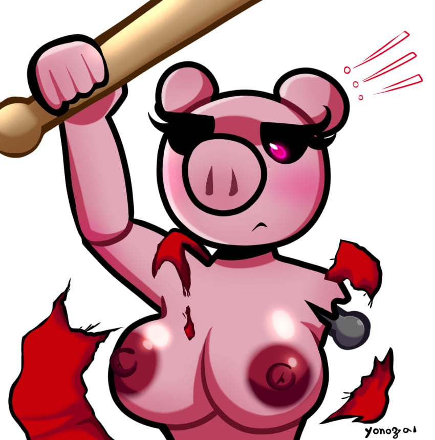 blush holding_object horror penny_(piggy) piggy_(game) pink_skin png red_nipples roblox roblox_game self_upload tagme yonozai