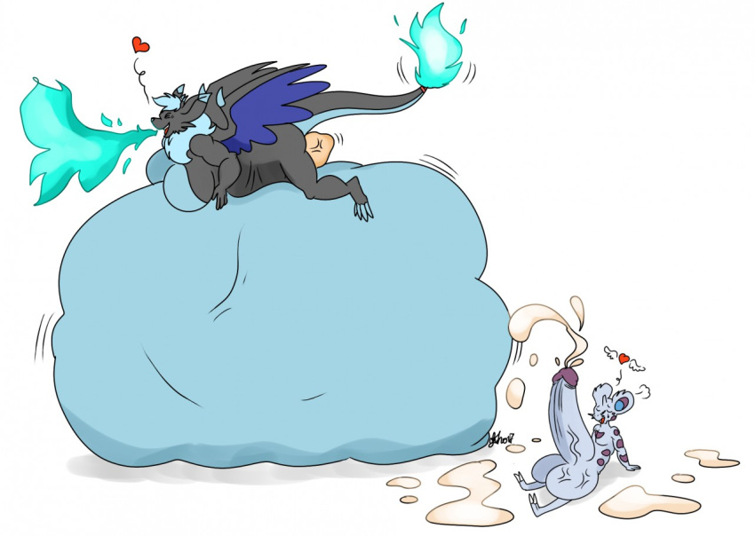 anthro balls blue_fire breathing_fire charizard claws cum eevee eeveelution english_text erection fire furry fusion genderswap_(ftm) heart hyper hyper_penis hyper_pregnancy inflation large_breasts mega_charizard_x nelsonnoir nidoran nidoran♀ penis pokemon pokemon_(species) pokemon_rgby pokemon_xy rule_63 scalie tail