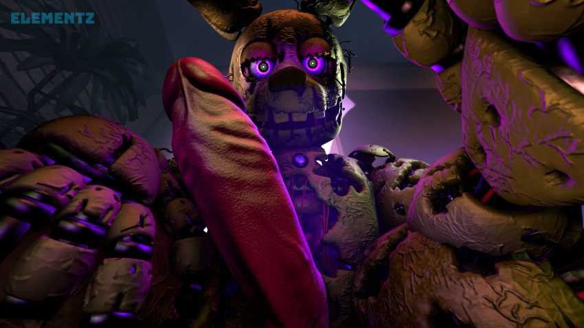 3d_(artwork) absurd_res animatronic building digital_media_(artwork) dominant dominant_male elementz808 erection first_person_view five_nights_at_freddy's five_nights_at_freddy's_3 genitals green_body hi_res house lagomorph leporid looking_at_viewer machine male male_only mammal penis presenting presenting_penis purple_eyes rabbit red_penis robot scottgames solo solo_male source_filmmaker springtrap springtrap_(fnaf) submissive submissive_pov video_games