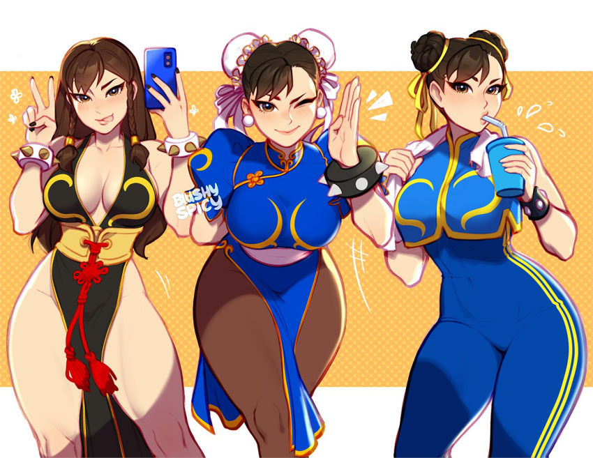 alternate_costume alternate_hairstyle big_ass big_breasts blushypixy blushyspicy capcom chun-li chun-li_(battle_ouffit_sfv) clothed hartman_hips hips hourglass_figure martial_arts muscular_female pantyhose round_ass street_fighter street_fighter_alpha thick_ass thick_legs thick_thighs thunder_thighs thunderthighs video_games wide_hips wink