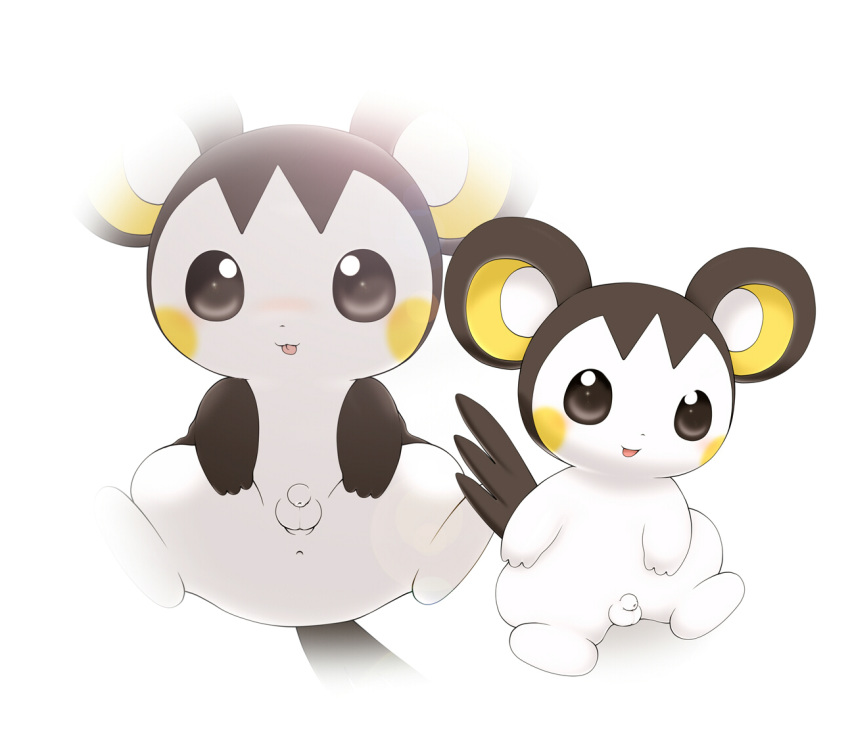 black_fur color emolga front_view fur furry male male_only nude pokemon schnecken solo tagme white_fur