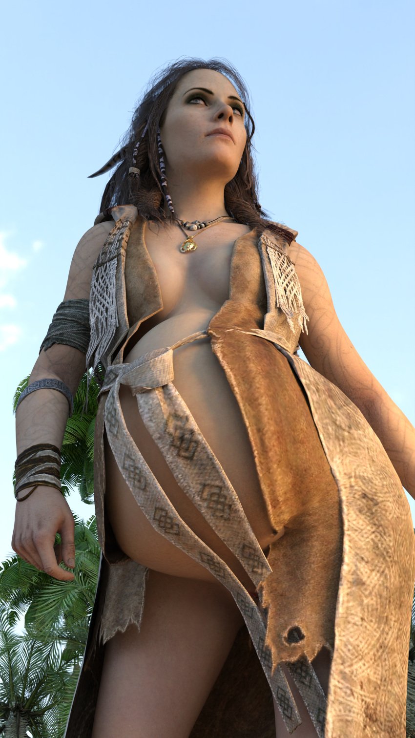 1girls 3d belly big_belly big_breasts breasts female freya_(god_of_war) god_of_war norse_mythology preggmaster pregnant sideboob solo_female vanir_(norse_mythology)