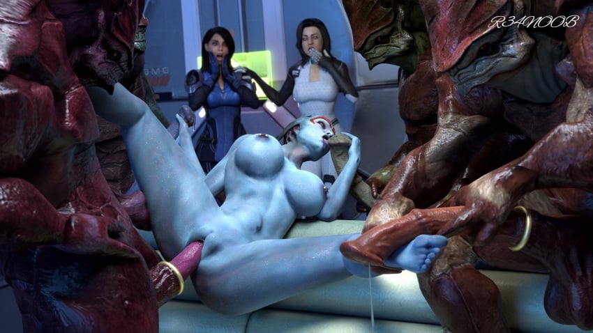 3d 3girls 4boys alien alien_girl ashley_williams big_breasts big_penis blue_skin breasts busty cock_ring female female_focus gangbang hourglass_figure huge_cock interspecies krogan male mass_effect mass_effect_2 mass_effect_3 miranda_lawson nipple_piercing normandy_crew nude penis piercing pussy_grip r34noob samara vaginal_penetration vaginal_sex wide_hips