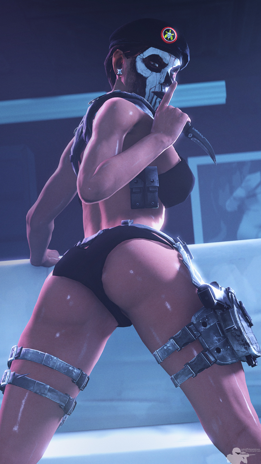 3d bravo44 bravo44_(artist) brazilian brazilian_female caveira_(rainbow_six) female latina rainbow_six rainbow_six_siege rookie425 source_filmmaker