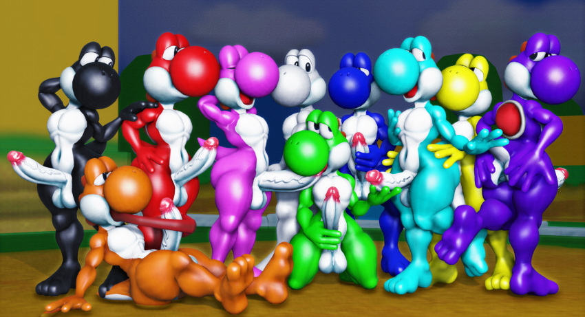 10boys 3d 3d_(artwork) anthro anthro_on_anthro anthro_only anthro_penetrated anthro_penetrating anthro_penetrating_anthro anthrofied ass balls ballsack barefoot biceps big_balls big_nose big_penis black_yoshi blue_yoshi butt completely_nude completely_nude_male dr.ivopingasnik erect_penis erection gay gay_sex green_yoshi half-closed_eyes light_blue_yoshi long_tongue looking_at_partner looking_pleasured male male/male male_only male_penetrated male_penetrating male_penetrating_male mario_(series) masturbating masturbation muscular muscular_anthro muscular_male naked nintendo nude nude_male open_mouth oral oral_penetration oral_sex orange_yoshi orgy pecs pectorals penetration penis penis_out pink_yoshi purple_yoshi red_yoshi sfm source_filmmaker super_mario_bros. tail thick thick_ass thick_butt thick_hips thick_thighs tongue tongue_out white_yoshi wide_hips yaoi yellow_yoshi yoshi